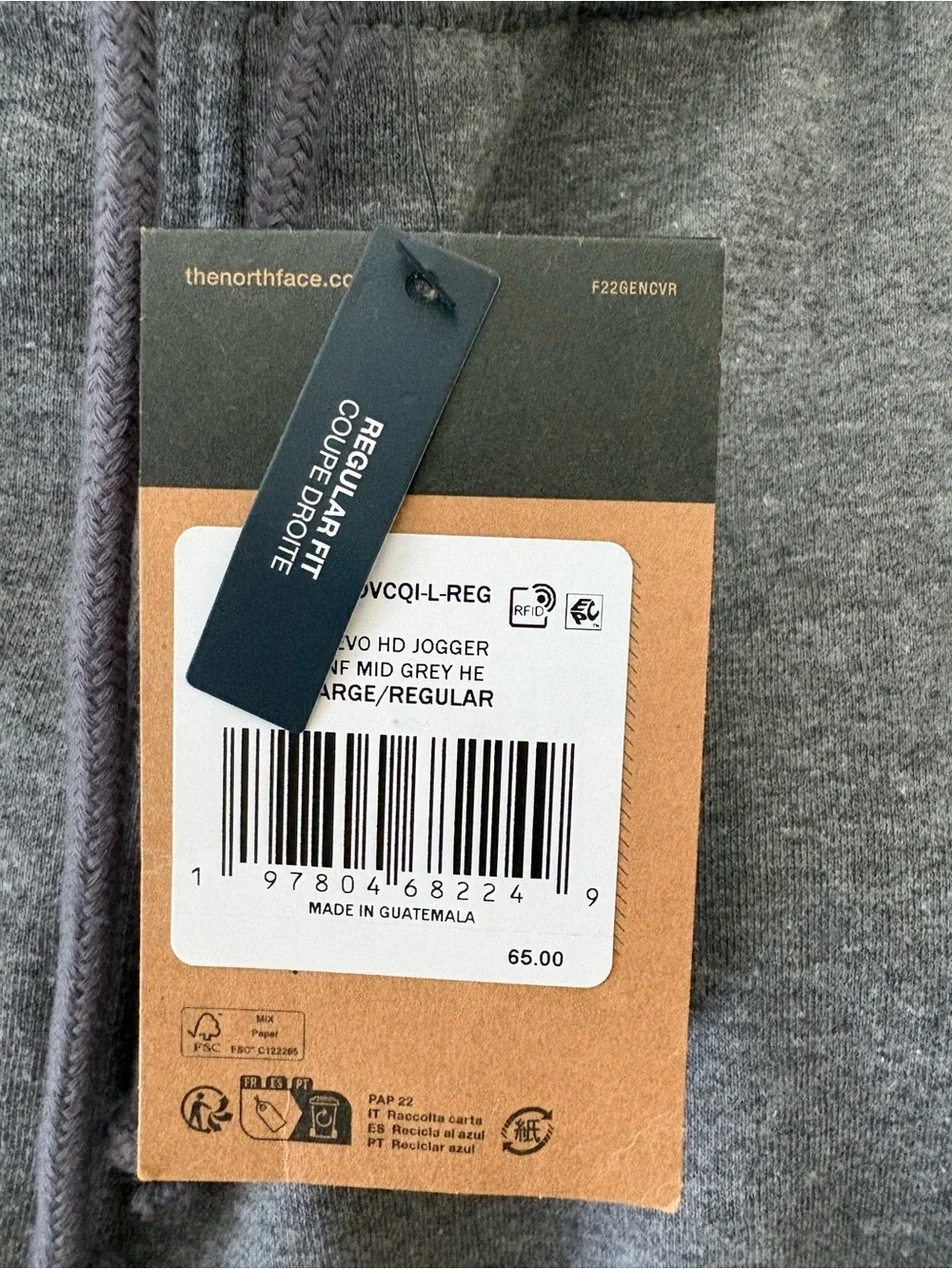 The North Face Men's Gray Fleece Joggers